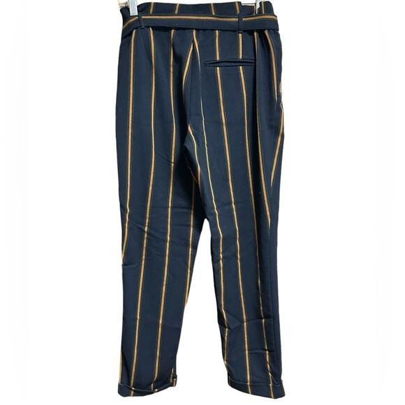 Zara Striped Paperbag Style Pull-on Trouser Pants Navy + Tan
Women's Size Medium - Picture 2 of 5